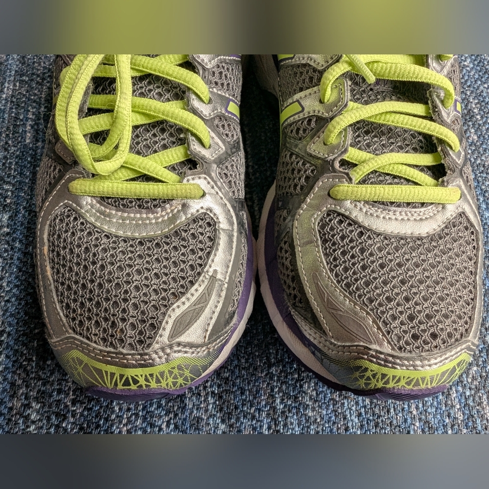 Asics Gel Kayano 21 Running Shoes, Purple Grey Green, Size Women's 9 - Picture 5 of 9